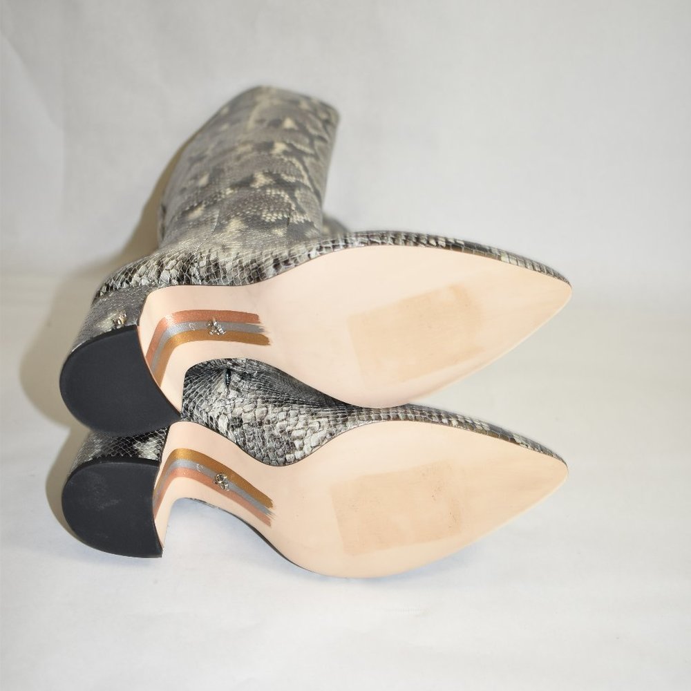 Sam Edelman Hai Leather Snake Print Python Size 6 - image 7